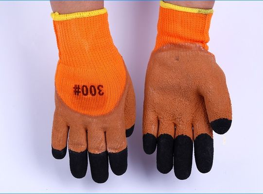 24cm Finger Strengthen Foam Latex Coated Work Gloves